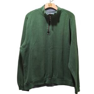 Tommy Bahama Flipshore Reversible 1/4 Zip Pullover Sweater Men's XL 100% Cotton